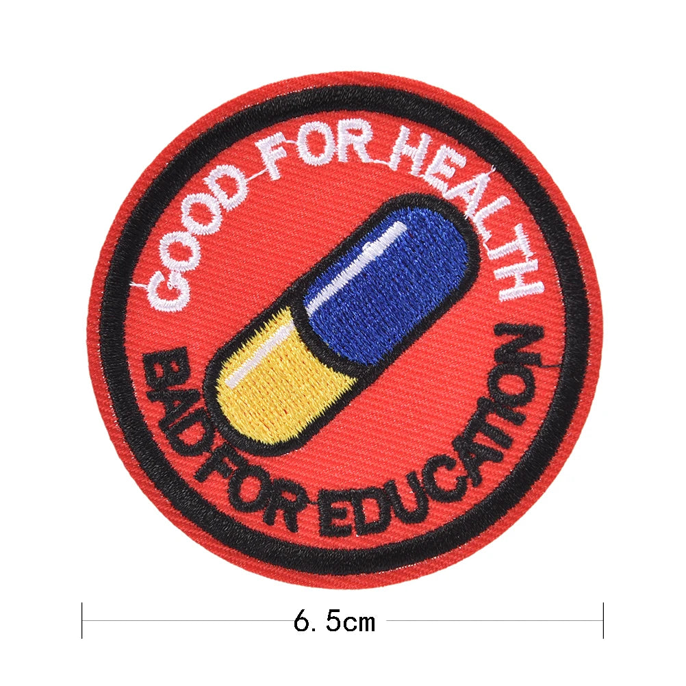 AKIRA: Good for Health, Bad for Education Iron on Patch